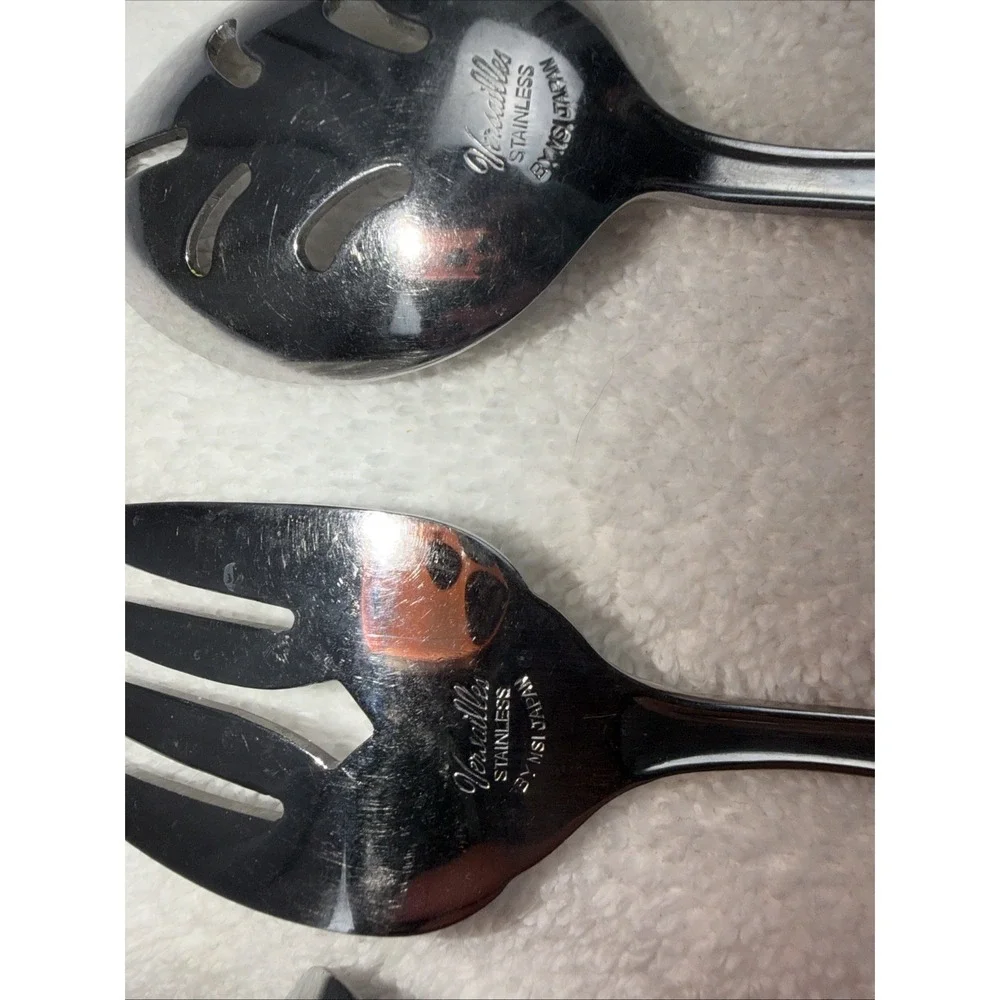 Versailles By MSI Japan Stainless 3 Pc Serving Gravy Ladle Fork & Slotted Spoon